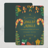 JingleとMingleのクリスマス招待 招待状 (正面/裏面)