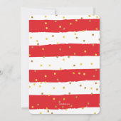 JingleとMingleの金ゴールド紙吹雪 招待状 (裏面)