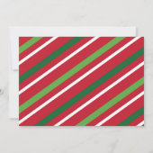 JingleとMingleクリスマスパーティー白と金ゴールド 招待状 (裏面)