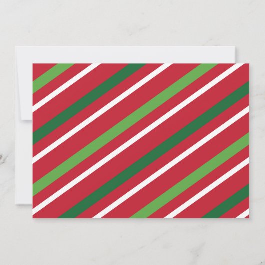 JingleとMingleクリスマスパーティー白と金ゴールド 招待状 (裏面)