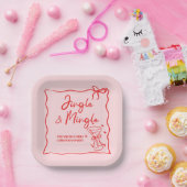 JingleとMingle Handがクリスマスパーティーを描く ペーパープレート (パーティー)