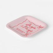 JingleとMingle Handがクリスマスパーティーを描く ペーパープレート (傾斜あり)