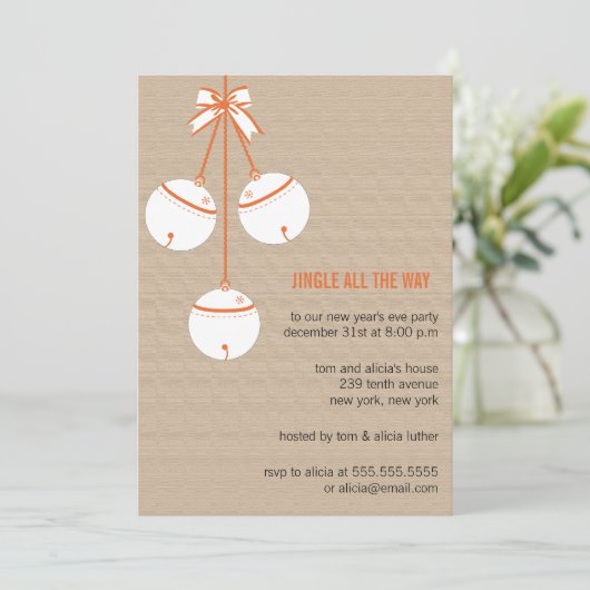 Jingleのすべての方法 – 新年のパーティの招待状 招待状 (スタンド正面)