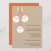 Jingleのすべての方法 – 新年のパーティの招待状 招待状 (正面/裏面)