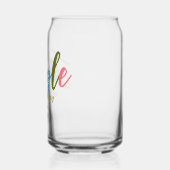 Jingleクリスマスツリーカラフルタイポグラフィ名おもしろい ガラス缶 (左)