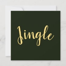 JINGLEフェスティバルスクリプトリッチフォレストグリーン背景