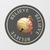 Jingleベル信じクリスマスで美しい ウィンドウサイン (シート)