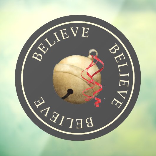 Jingleベル信じクリスマスで美しい ウィンドウサイン (シート3)