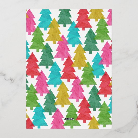 JingleモダンとMingleのクリスマスのパーティー 箔招待状 (裏面)