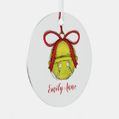 Jingle メリー Bellsおもしろい写真パーソナライズされた メタルオーナメント (正面右)