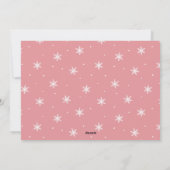 Jingle All モダン Way Pink Script Photo シーズンカード (裏面)