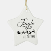 Jingle All The Way | サンタのそり クリスマス 星 セラミックオーナメント (右)