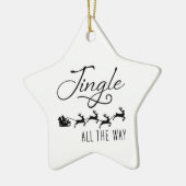 Jingle All The Way | サンタのそり クリスマス 星 セラミックオーナメント (左)