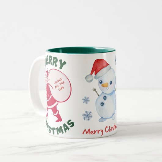 Jingle All The Way ツートーンマグカップ (正面左)
