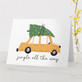 Jingle All The Way Christmas  カード (黄色い花)