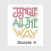 Jingle all the way christmas sticker  シール (シート)