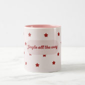 “Jingle All the Way” Cozy Christmas Mug ツートーンマグカップ (中央)
