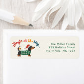 Jingle All the Way – Cute Holiday Pet Gift & Mail ラベル (インサイチュ)