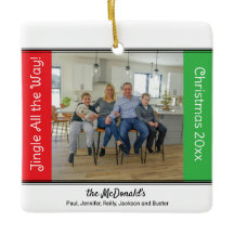 Jingle All the Way Personalized Christmas Ornament