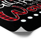 Jingle All The Way Red Buffalo Plaid Christmas  ポスター (角)