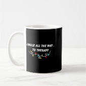 Jingle All The Way To Therapy Funny Christmas Sarc コーヒーマグカップ (左)
