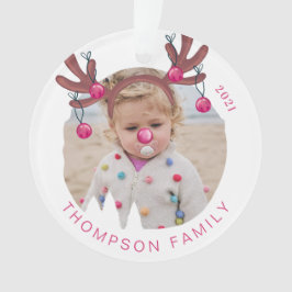 Jingle All Wayおもしろい写真トナカイ・アントラーベル オーナメント