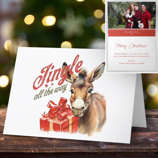 Jingle All Wayクリスマスファームロバ写真 シーズンカード