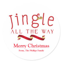 JINGLE ALL WAYクリスマスホリデーベルシール