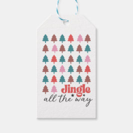 Jingle All Wayツリーパターン ギフトタグ