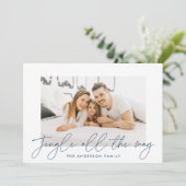 Jingle All Wayモダン Blue Script写真 シーズンカード (スタンド正面)