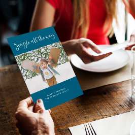 Jingle All Way写真クリスマスフラットカード シーズンカード