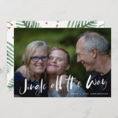 Jingle All Way家族写真クリスマスカード シーズンカード (正面/裏面)