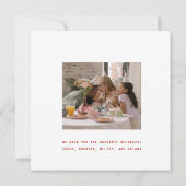 Jingle All Way赤いスノーフレーク2フォトホリデー カード (裏面)