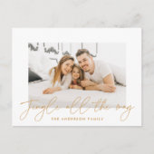 Jingle All Way金ゴールドスクリプトフォト シーズンポストカード (正面)