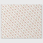 "JINGLE ALL WAY"トナカイ、クリスマスツリー、sn ラッピングペーパー (フラット)