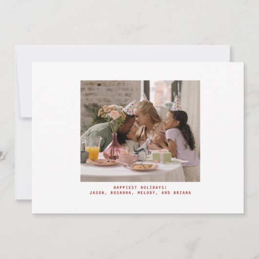 Jingle All Way Red Script Photo シーズンカード (裏面)