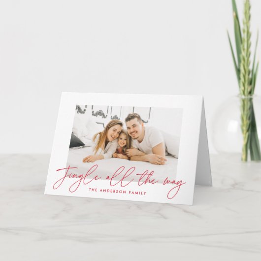 Jingle All Way Red Script Photo シーズンカード (正面)