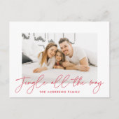 Jingle All Way Red Script Photo シーズンポストカード (正面)