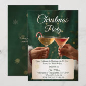 Jingle And Mingle クリスマスコックテイルパーティー 招待状 (正面/裏面)