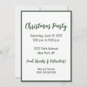 Jingle And Mingle Christmas Boston Terrier Dogs 招待状 (裏面)