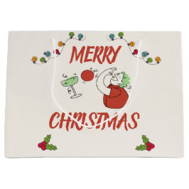 Jingle And Mingle Christmas Cocktail Party ラージペーパーバッグ
