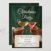 Jingle And Mingle Christmas Cocktail Party  招待状 (正面/裏面)