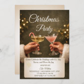 Jingle And Mingle Christmas Cocktail Party  招待状 (正面/裏面)