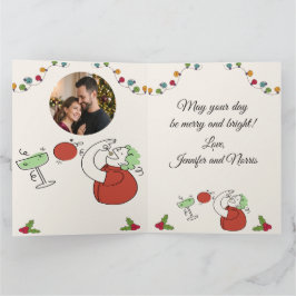 Jingle And Mingle Christmas Cocktail Party Holiday カード