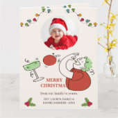Jingle And Mingle Christmas Cocktail Party Holiday カード (黄色い花)