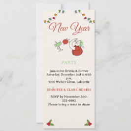 Jingle And Mingle Christmas Cocktail Party Holiday 招待状