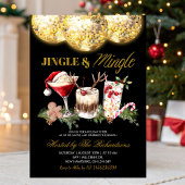 Jingle And Mingle Christmas Disco Cocktail Party 招待状