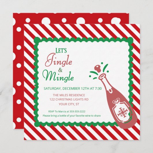 Jingle and Mingle Christmas Holiday Cocktail Party (正面/裏面)