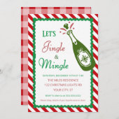 Jingle and Mingle Christmas Holiday Cocktail Party 招待状 (正面/裏面)