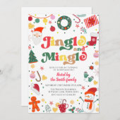 Jingle And Mingle Christmas Holiday Party 招待状 (正面/裏面)